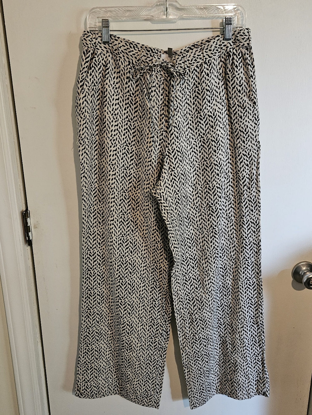 JM Collection 100 % Linen Wide Leg Pull On Pants Size 10